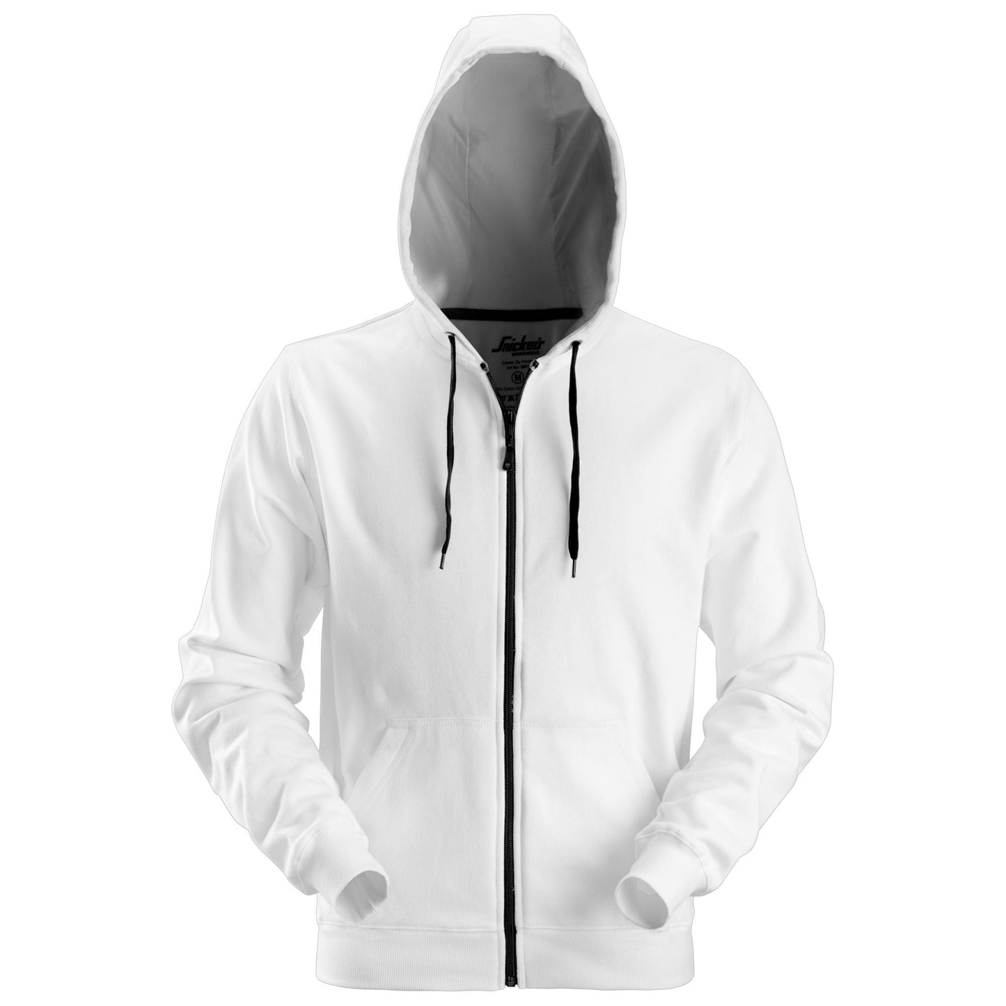 Snickers Workwear - 2801 Sudadera clásica con capucha y cremallera completa blanca