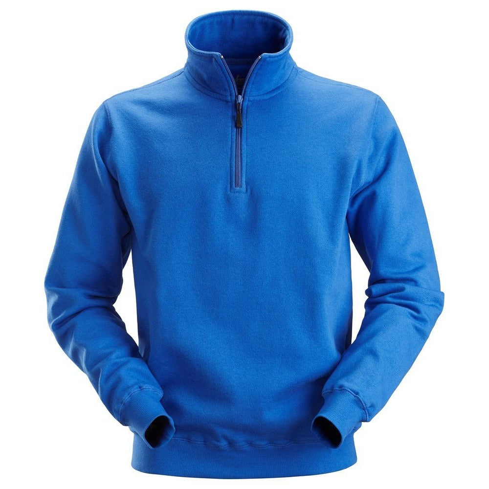 Snickers Workwear - Sweat-shirt bleu clair à demi-fermeture éclair 2818