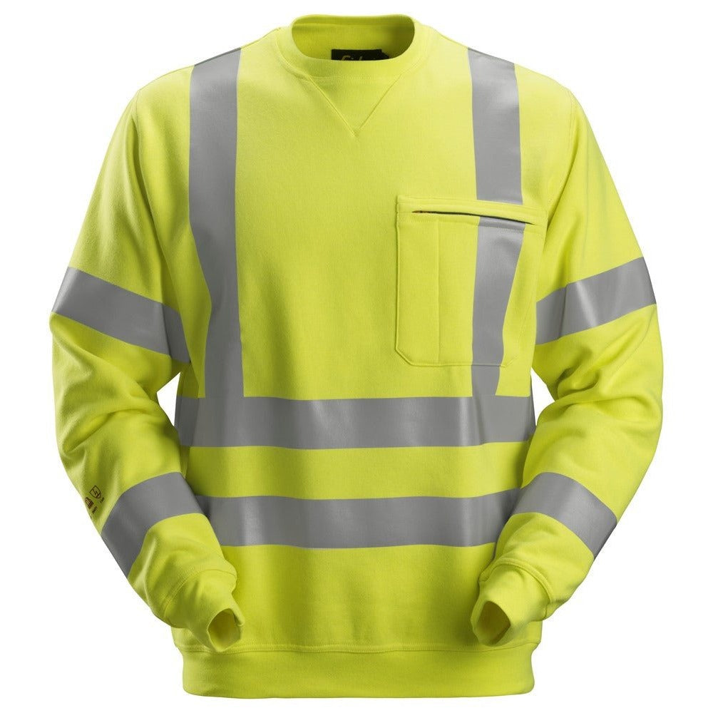 Snickers Workwear - 2863 ProtecWork High Visibility Class 3 Yellow Sweatshirt