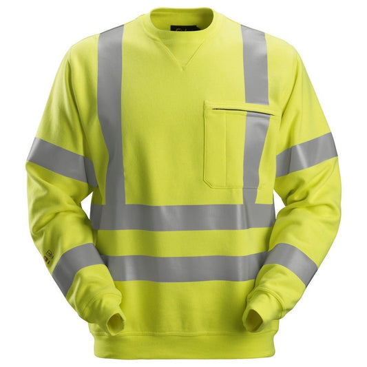 Snickers Workwear - 2863 Sudadera ProtecWork alta visibilidad clase 3 amarillo