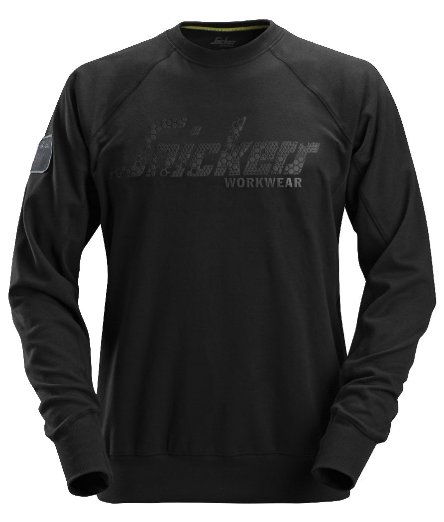 Snickers Workwear 2882 Sudadera con logo 3D negra