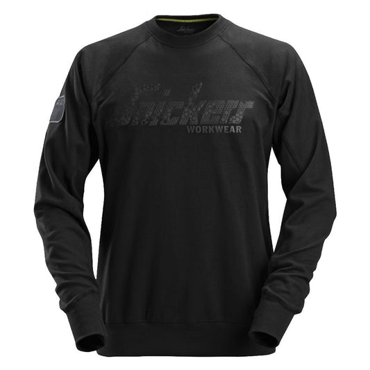 Snickers Workwear 2882 Black 3D Logo Sweatshirt