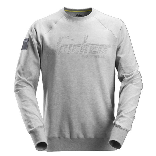 Snickers Workwear 2882 3D Logo Sweatshirt, Grey Melange