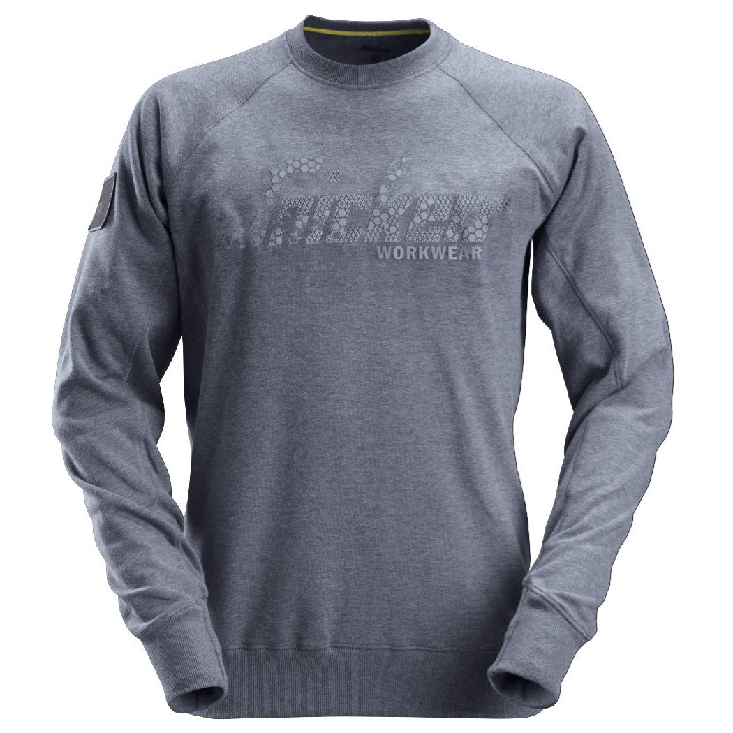 Snickers Workwear 2882 Dark Blue Melange 3D Logo Sweatshirt