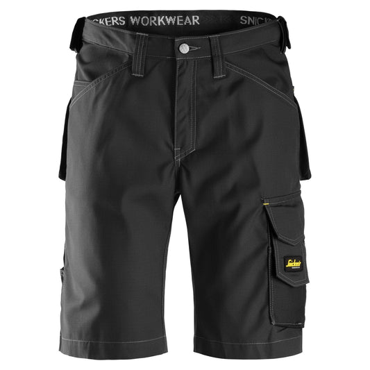 Snickers Workwear - 3123 Pantalones cortos de trabajo Rip-Stop negro