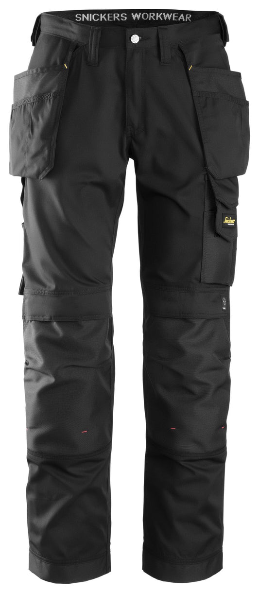 Snickers Workwear 3211 Pantalones largos de trabajo CoolTwill bolsillos flotantes Negro