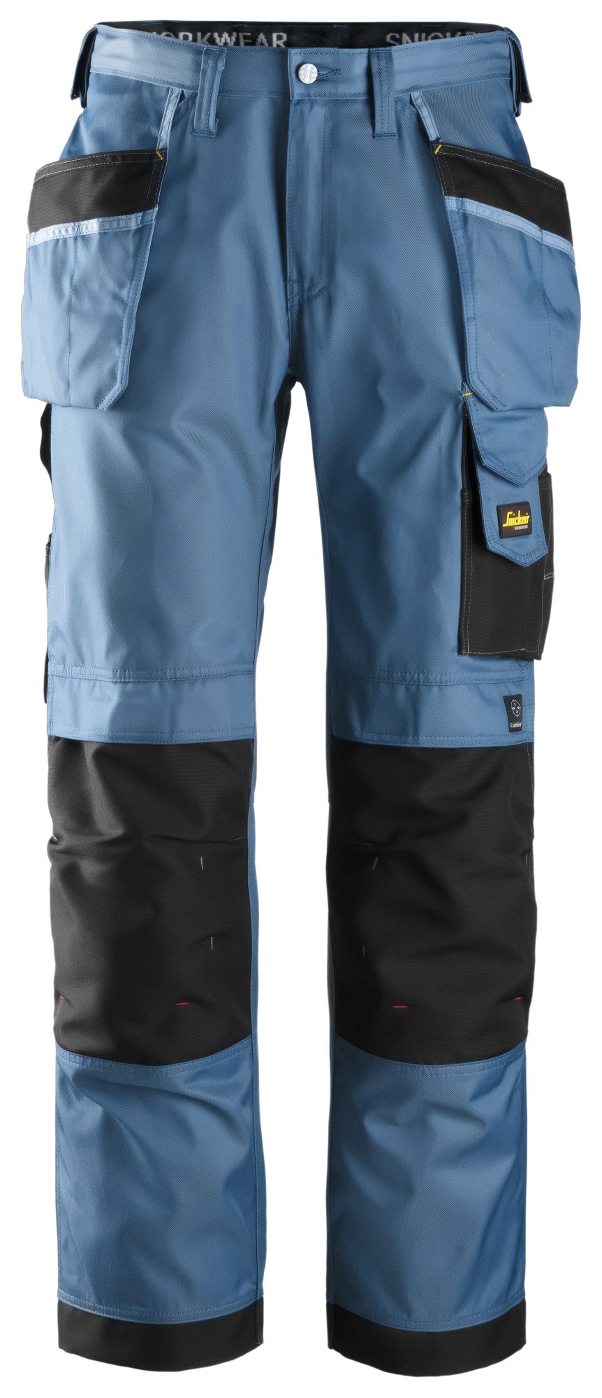 Snickers Workwear 3212 Pantalones largos de trabajo DuraTwill bolsillos flotantes Azul oceano / Negro