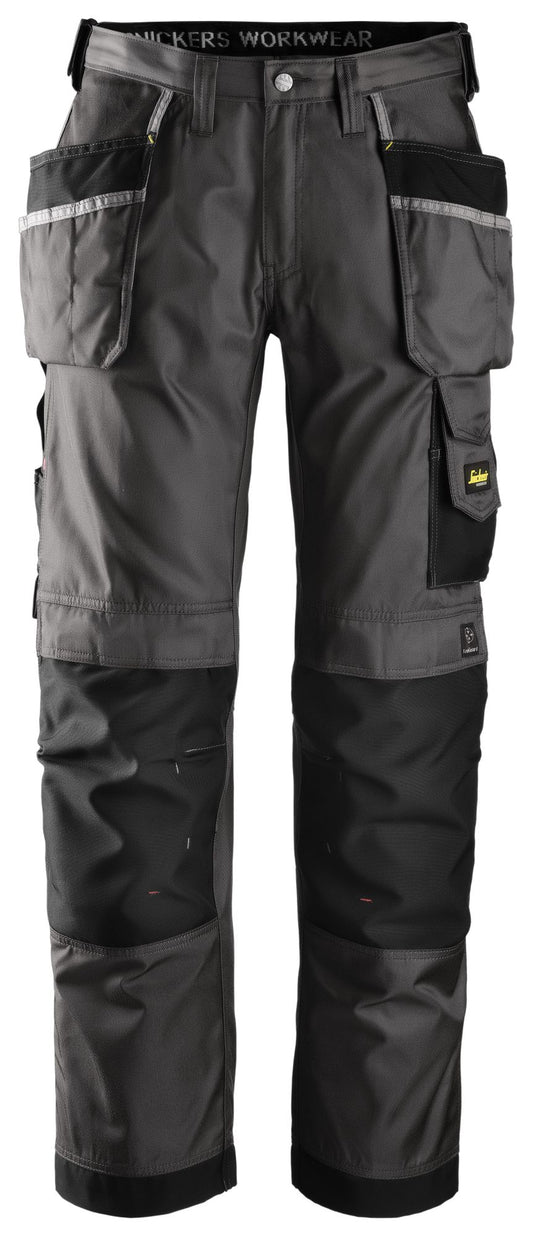 Snickers Workwear 32127404054 - 3212 Pantalón largo DuraTwill con bolsillos flotantes gris antracita-negro talla 54