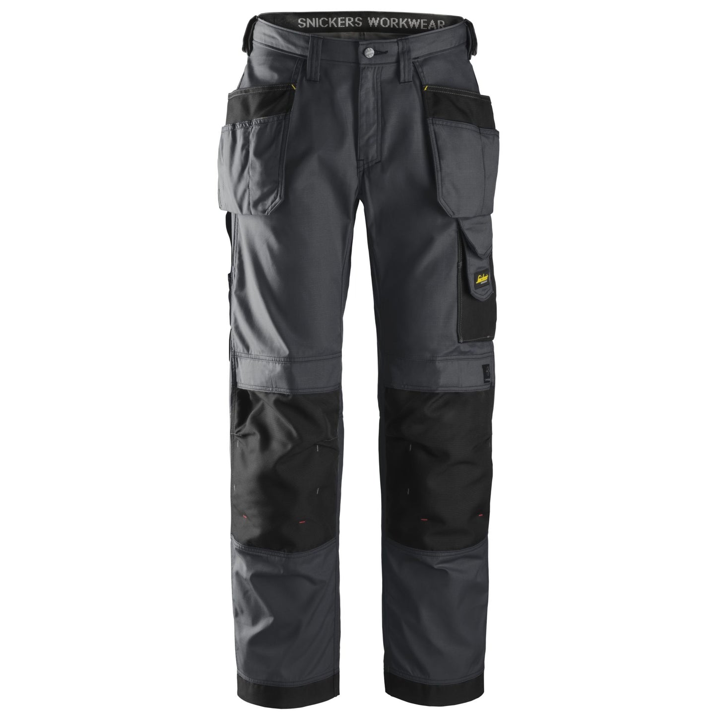 Snickers Workwear - 3213 Steel Grey Rip-Stop Long Work Trousers with Floating Pockets