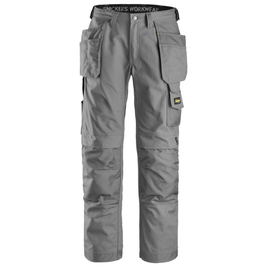 Snickers Workwear - 3214 Pantalones largos de trabajo Canvas+ bolsillos flotantes Gris