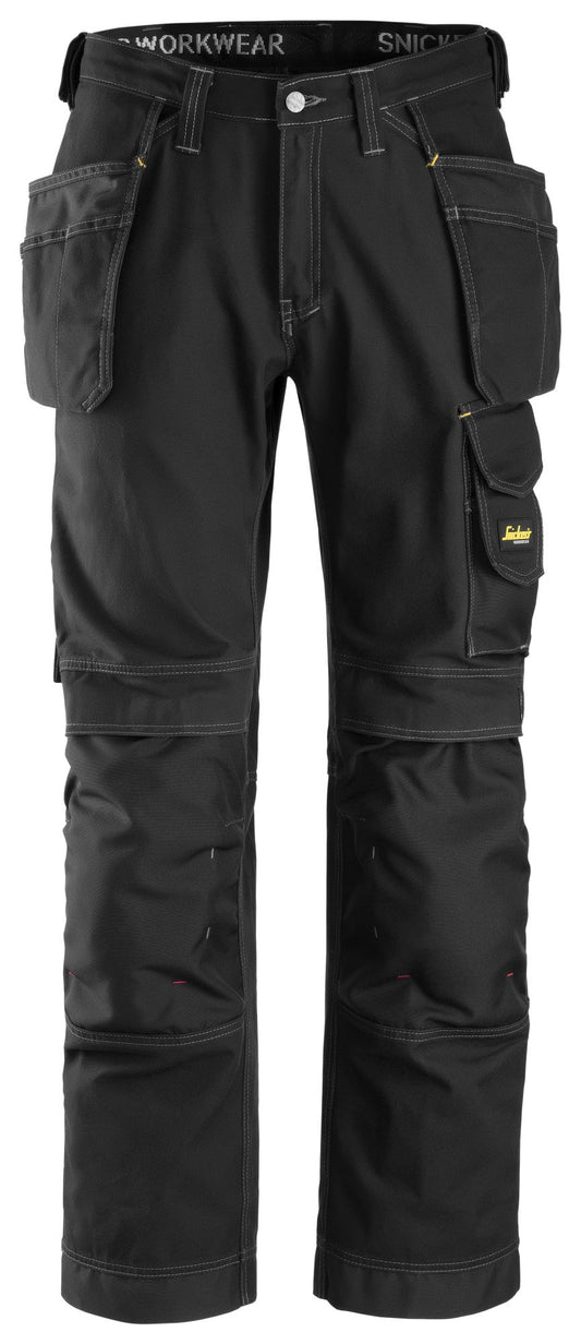 Snickers Workwear 32150404048 - 3215 Pantalón largo Algodón Comfort con bolsillos flotantes negro talla 48