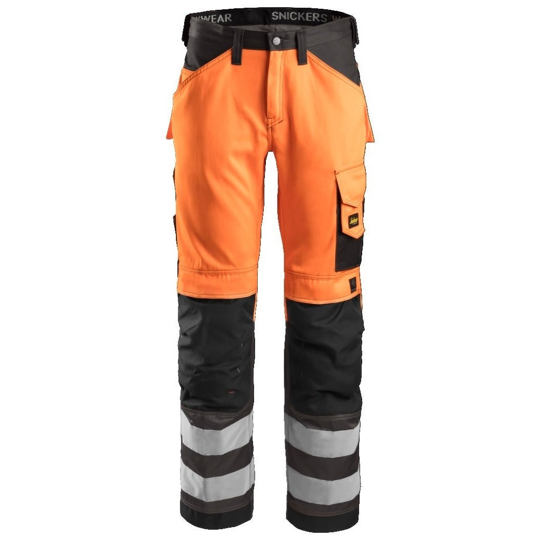Snickers Workwear - 3333 Pantalón Alta Visibilidad Clase 2 naranja / gris antracita