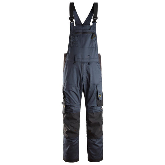 Snickers Workwear - 6051 AllroundWork Stretch Bib and Brace Trousers, Navy/Black