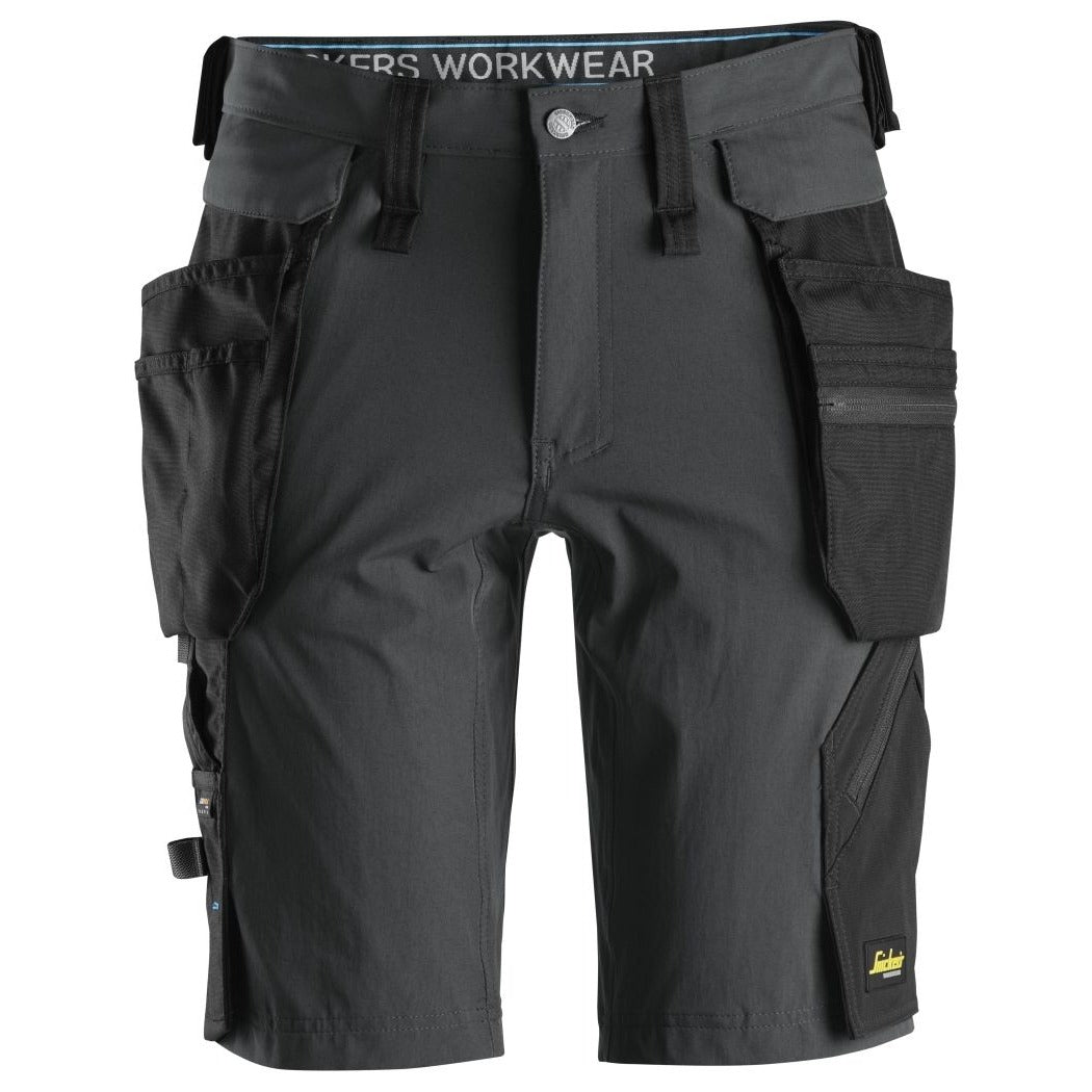 Snickers Workwear - 6108 LiteWork Shorts with Detachable Floating Pockets, Steel Grey/Black