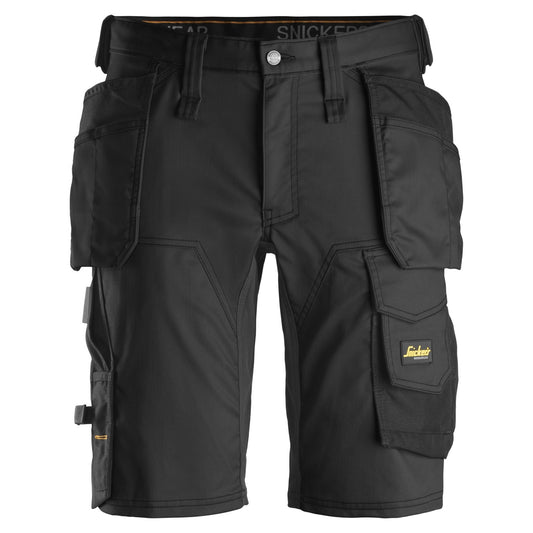 Snickers Workwear - 6141 Slim Fit All-Round Stretch Work Shorts with Floating Pockets Black