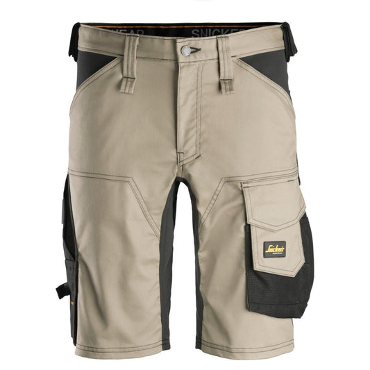 Snickers Workwear - 6143 Slim Fit AllroundWork Stretch Shorts Beige/Black