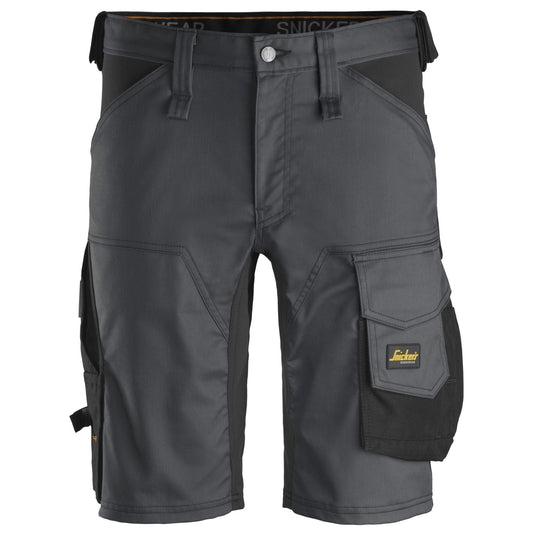 Snickers Workwear - 6143 Slim Fit AllroundWork Stretch Shorts, Steel Grey/Black