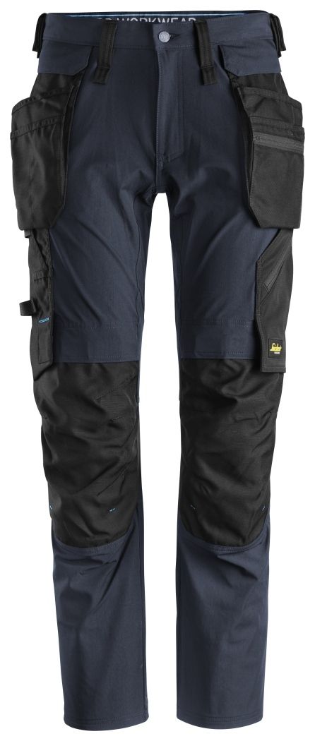 Snickers Workwear 62089504052 - Pantalon + bolsillos flotantes desmontables LiteWork azul marino-negro talla 052