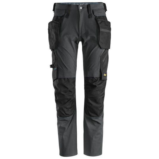 Snickers Workwear - 6208 Long Work Trousers with Removable Floating Pockets LiteWork Steel Grey/Black