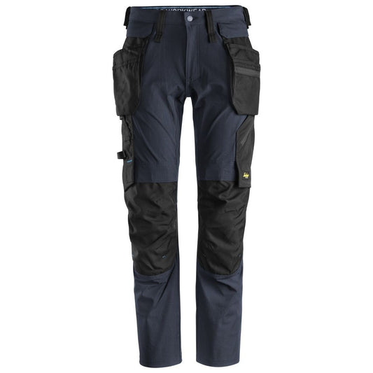 Snickers Workwear - 6208 Pantalones largos de trabajo bolsillos flotantes desmontables LiteWork Azul Marino/Negro
