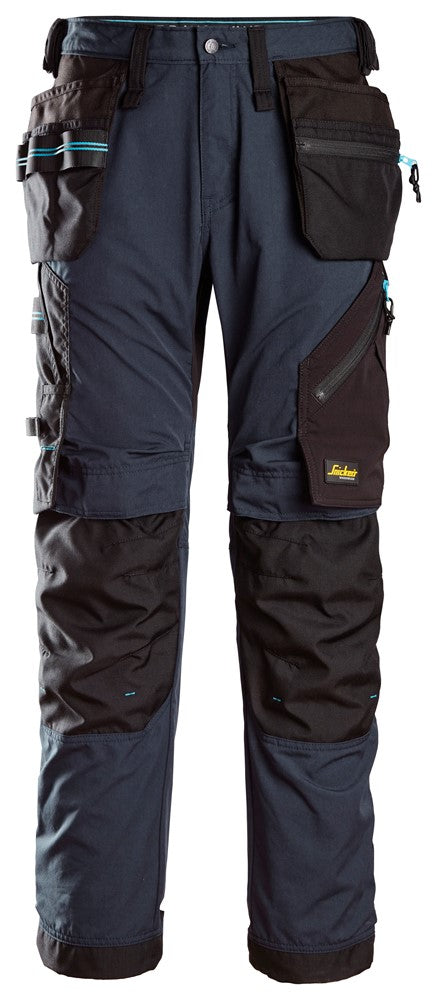 Snickers Workwear 62109504096 - 6210 Pantalones largos de trabajo con bolsillos flotantes LiteWork 37.5® azul marino-negro talla 96