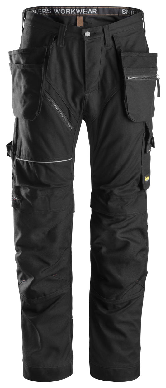 Snickers Workwear 62150404158 - 6215 Pantalón largo RuffWork Algodón con bolsillos flotantes negro talla 158