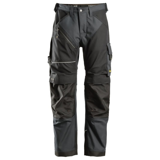 Snickers Workwear - 6314 Pantalones largos de trabajo Canvas+ RuffWork Gris Acero/Negro