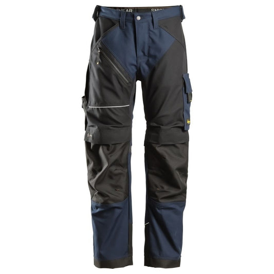 Snickers Workwear - 6314 Pantalones largos de trabajo Canvas+ RuffWork Azul Marino/Negro