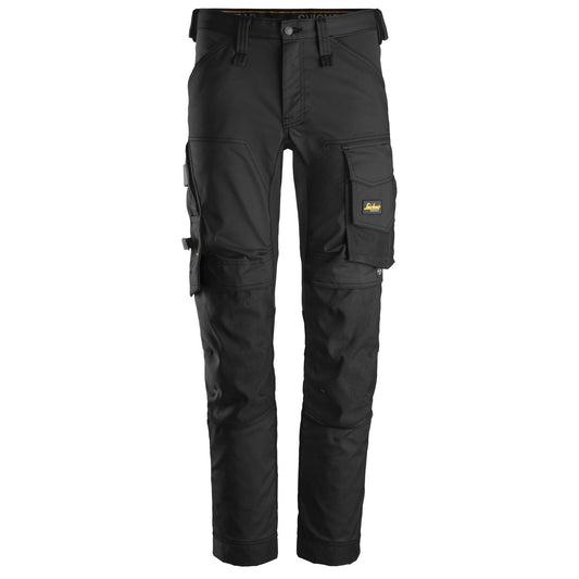 Snickers Workwear - 6341 Pantalones largos de trabajo elásticos AllroundWork Slim Fit color negro
