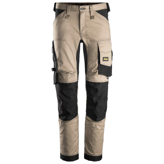 Snickers Workwear - 6341 AllroundWork Slim Fit Stretch Long Trousers, Beige/Black
