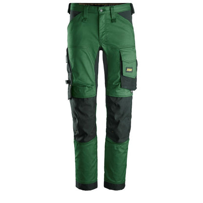Snickers Workwear - 6341 AllroundWork Slim Fit Stretch Work Trousers Forest Green/Black