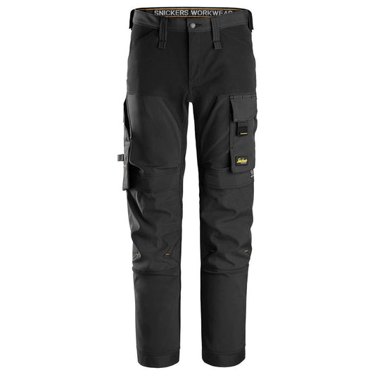Snickers Workwear - 6375 Pantalones largos de trabajo elasticos 4 vias AllroundWork color negro