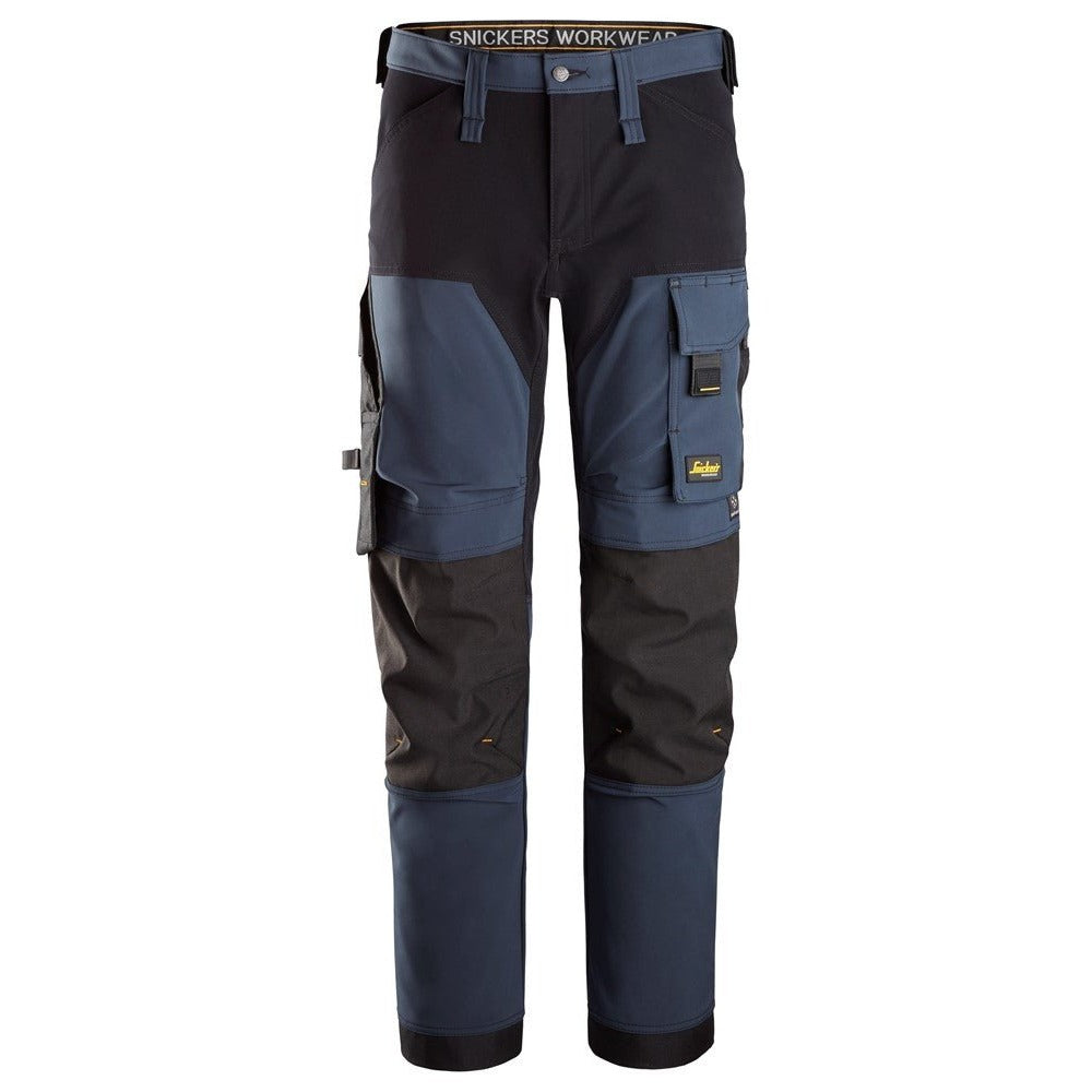 Snickers Workwear - 6375 Pantalones largos de trabajo elasticos 4 vias AllroundWork color azul marino