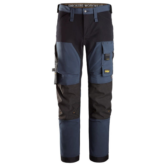 Snickers Workwear - 6375 Pantalones largos de trabajo elasticos 4 vias AllroundWork color azul marino
