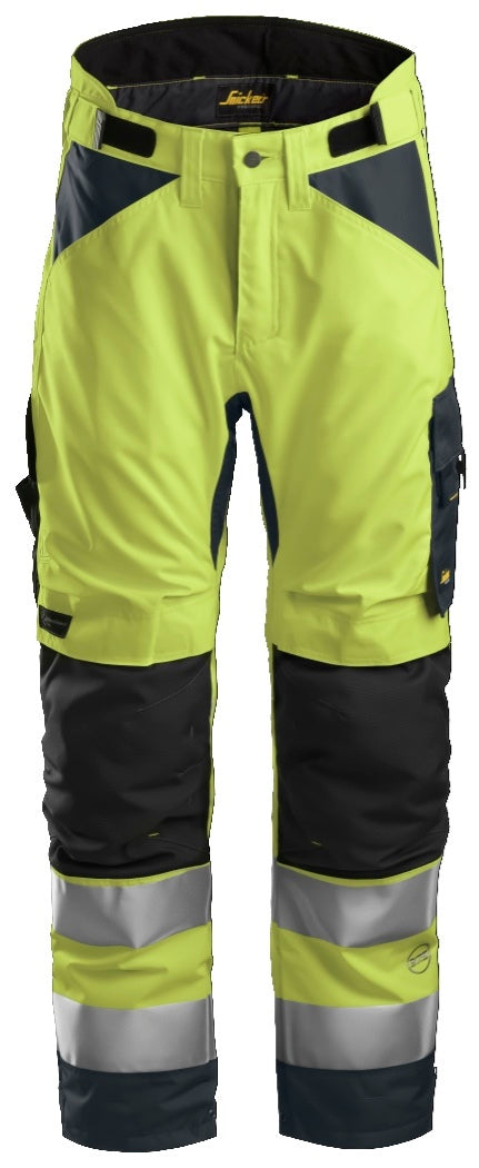 Snickers Workwear 66396658005 - 6639 Pantalón largo aislantes 37.5® AV cl.2 AllroundWork amarillo/ gris acero M