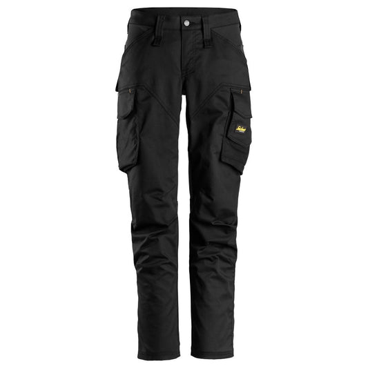 Snickers Workwear - 6703 Women's Stretch Long Work Trousers with Knee Pads, Black