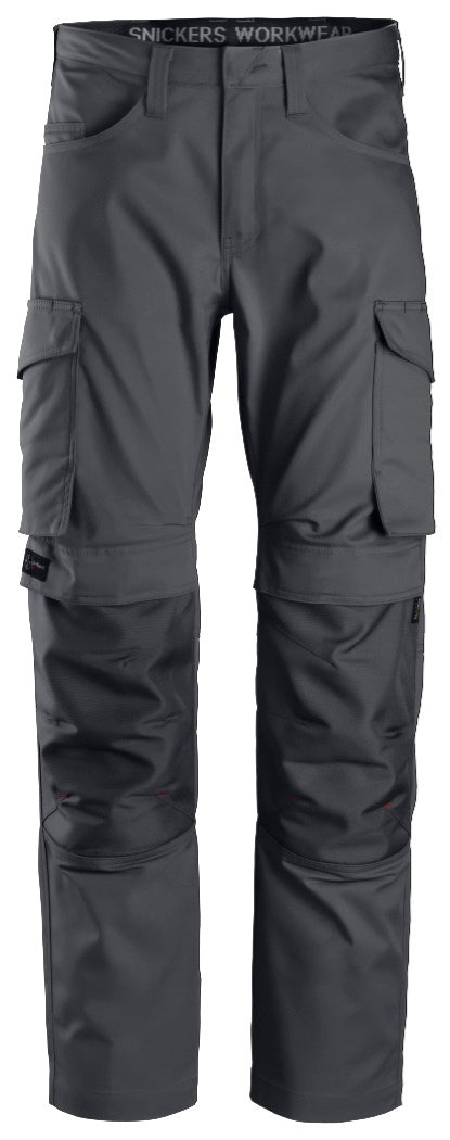 Snickers Workwear 6801 Pantalón largo Servicios + Portarodilleras Gris acero