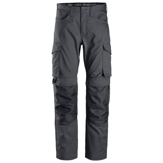 Snickers Workwear - 6801 Long Trousers Services + Knee Pad Holder Steel Grey