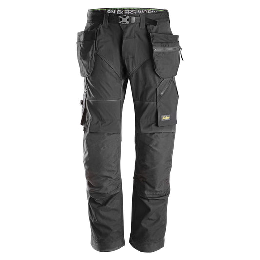 Snickers Workwear - 6902 FlexiWork Long Trousers with Floating Pockets, Black
