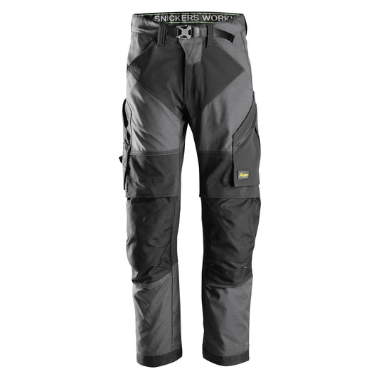 Snickers Workwear - 6903 FlexiWork Long Trousers, Steel Grey/Black