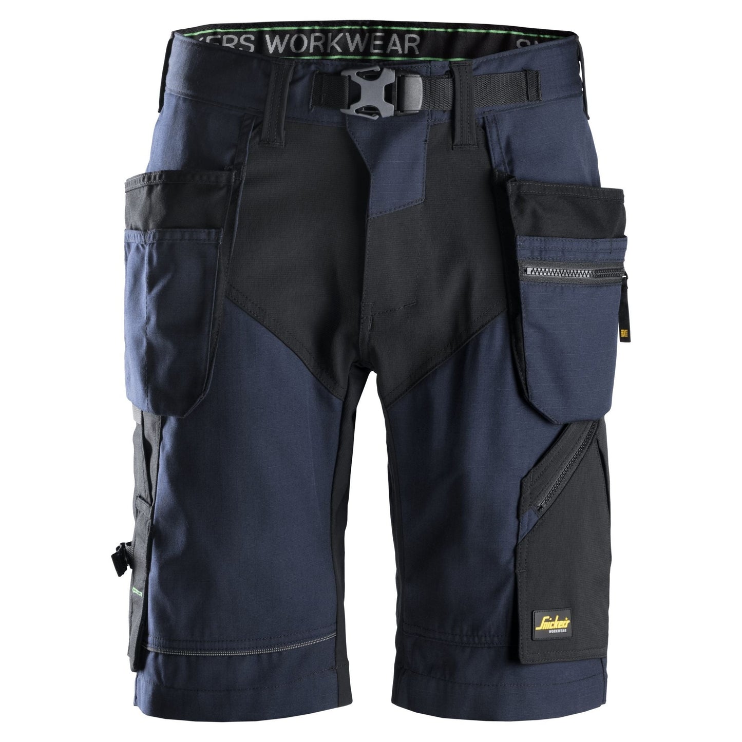 Snickers Workwear - Short FlexiWork+ 6904 avec poches flottantes, bleu marine