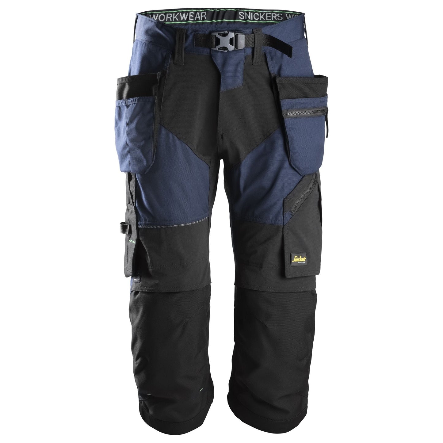 Snickers Workwear - Pantalon capri bleu marine FlexiWork+ 6905 avec poches flottantes