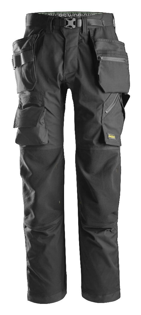 Snickers Workwear 69230404112 - Pantalon solador FlexiWork+ bolsillos flotantes negro talla 112