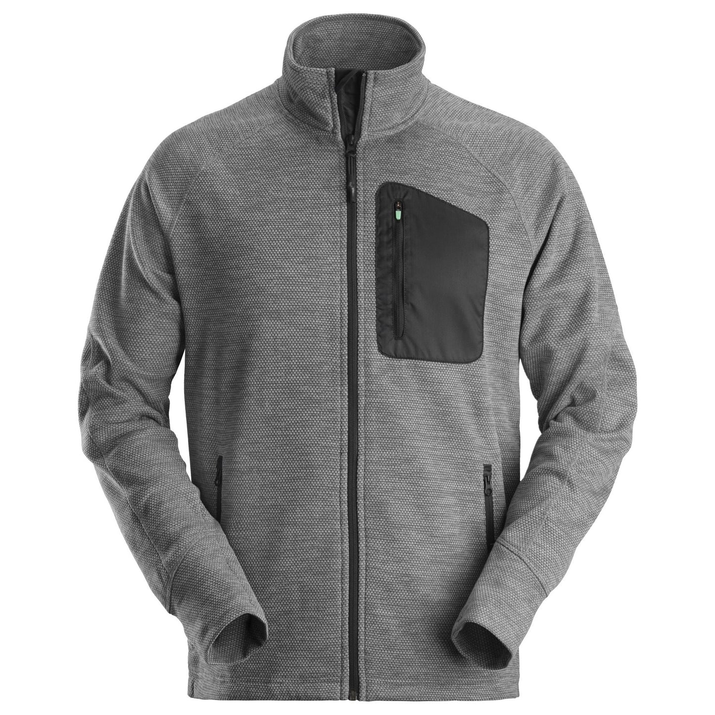 Snickers Workwear - 8042 Chaqueta de forro polar de malla suave FlexiWork gris/ negro