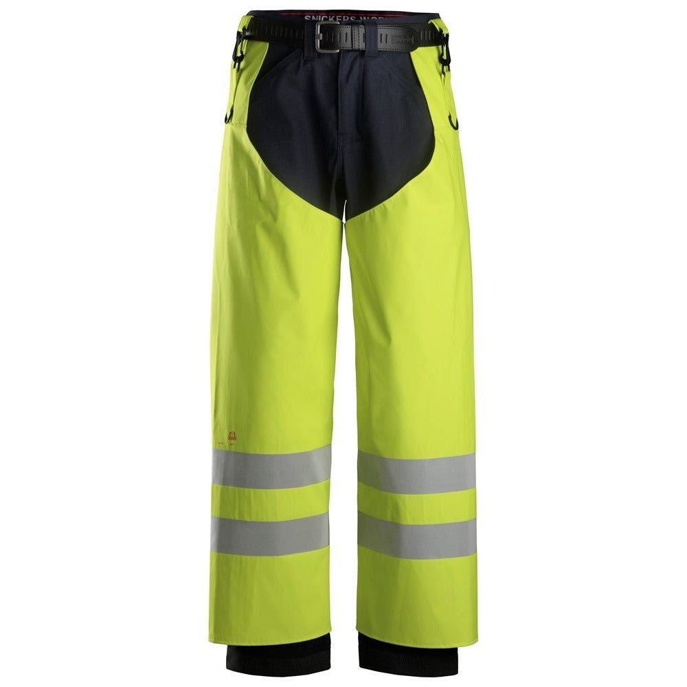 Snickers Workwear - 8269 Chaparreras de lluvia PU de alta visibilidad clase 2 ProtecWork amarillo