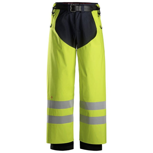 Snickers Workwear - 8269 Chaparreras de lluvia PU de alta visibilidad clase 2 ProtecWork amarillo