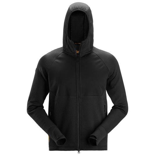 Snickers Workwear - 8405 Black FlexiWork Mid-Zip Hooded Jacket