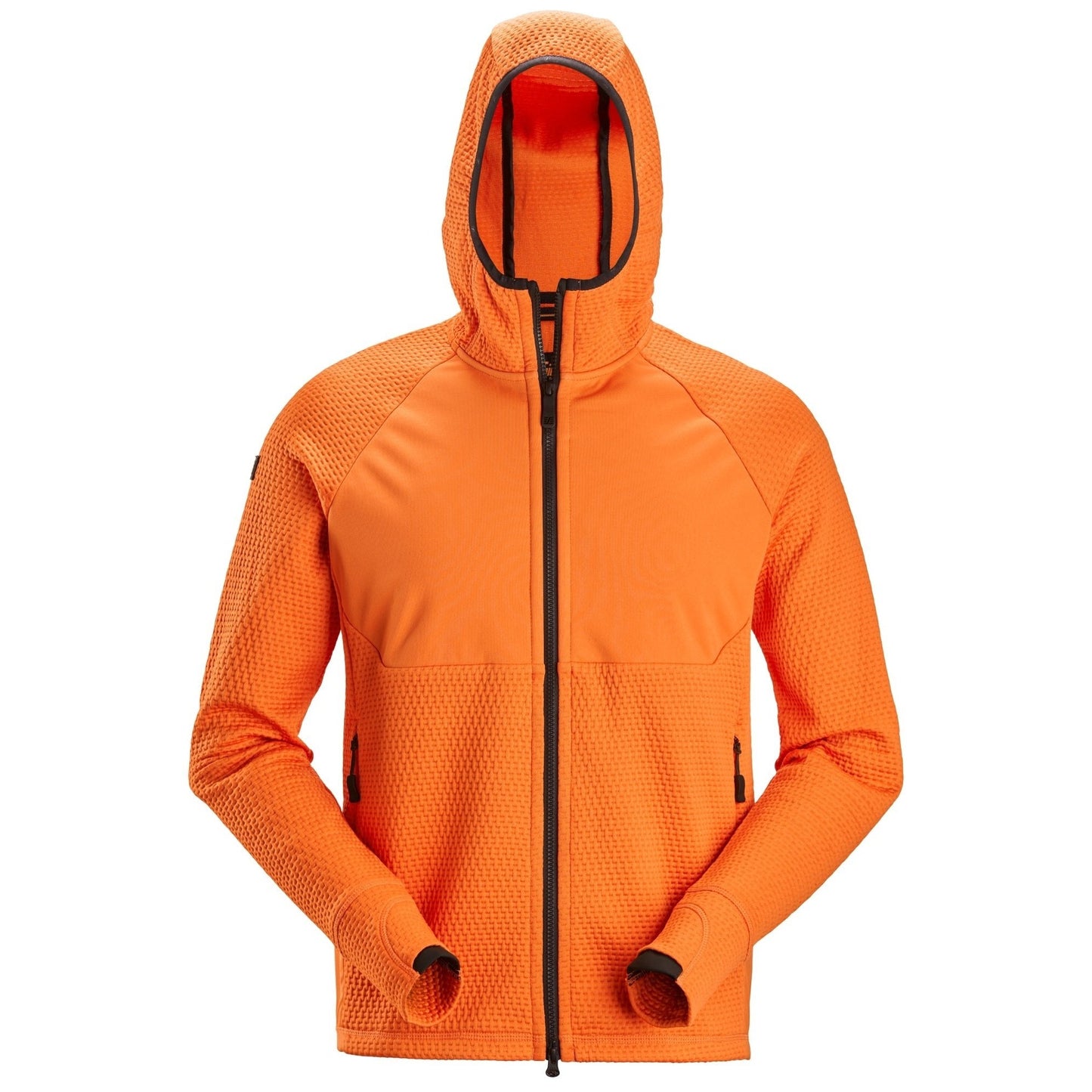 Snickers Workwear - 8405 Chaqueta intermedia FlexiWork naranja con capucha y cremallera completa