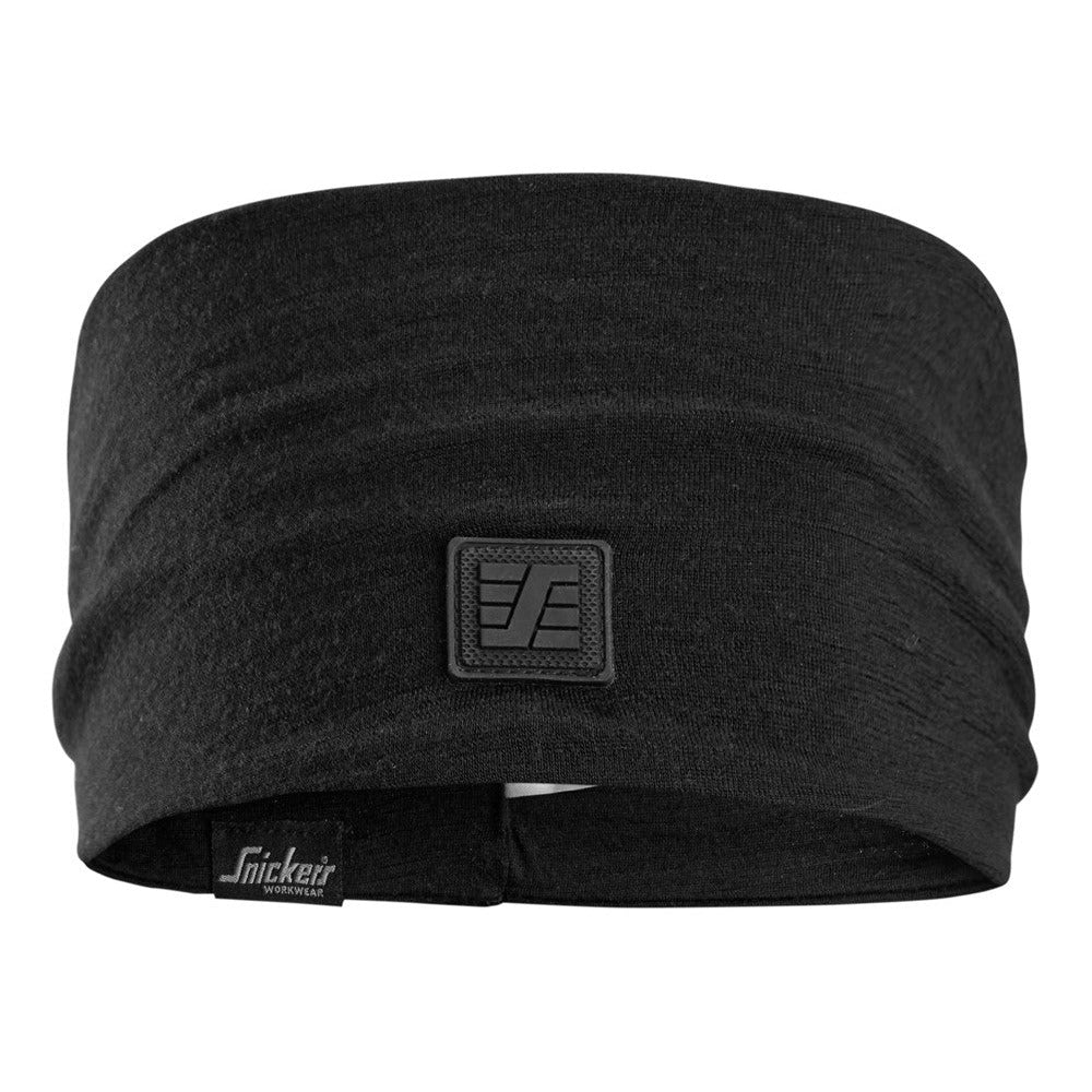 Snickers Workwear - 9019 Banda para la cabeza de lana Merino negro