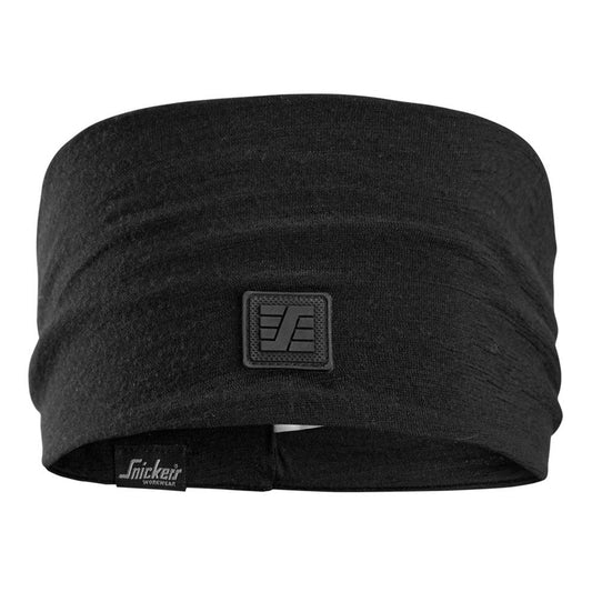 Snickers Workwear - 9019 Banda para la cabeza de lana Merino negro